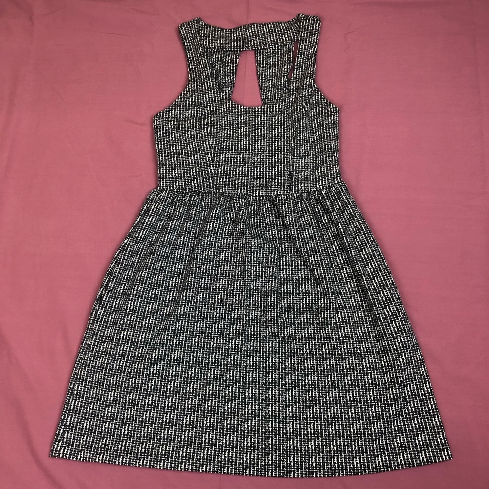 Silence and noise black and white mini dress